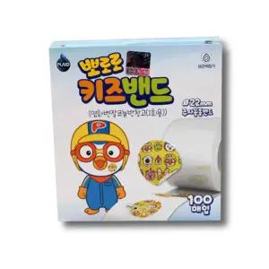 캐릭터밴드 뽀로로 일회용 키즈밴드 원형 100개입 주사용 롤밴드