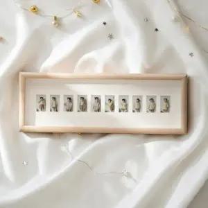 ( )오크색 증명사진 성장 액자 10칸