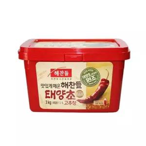 면원조태양초고추장 태양초골드 식품 해찬들 고추장 3kg 식자재