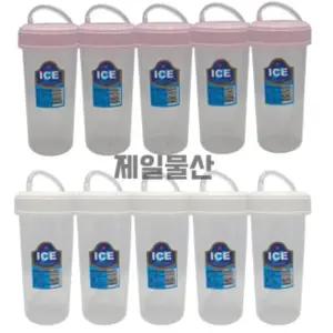덕신화학 다회용 빨대컵 300ml 간편 플라스틱컵 10개