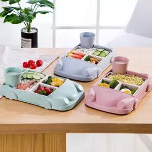 생활 천연 대나무 아동용식기 자동차 어린이 식판 아기 유아 이유식 아동용식판 서치A1