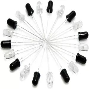 hiBCTR 20개입 5mm 940nm 적외선 송수신 LED EK8443 10쌍 아두이노 IR 통신 및 감지 프로젝트용