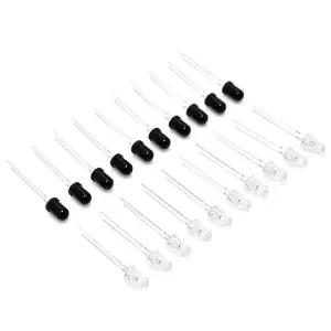 HiLetgo 5mm 940nm LED 적외선 송신기 및 수신기 다이오드 송수신 튜브 10쌍 팩