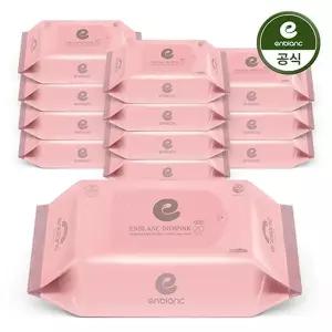 [NS홈쇼핑]앙블랑 물티슈 63평량 세이프 인디핑크 휴대리필 20매X12팩[36107650]