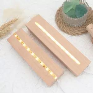 빠른 배송 LED 아크릴 무드등램프 조명 무드등 부자재 우드 나무받침대 15cm 아크릴무드등 서치D1