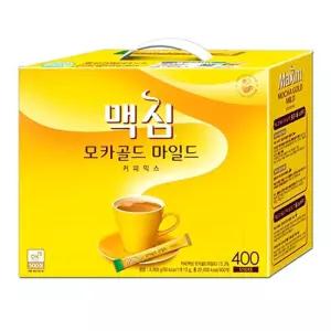 맥심모카골드 400T 인스턴트 커피 믹스 마일드 스틱 커피 믹스 마일드 모카