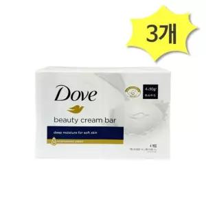 3개 도브 크림 비누 뷰티 저자극 4개입 도브비누 뷰티크림바 90g 바 대용량 x