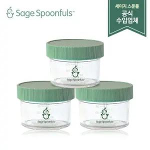 [세이지스푼풀]NEW 유리 120ml 3P 이유식기 이유식준비물 유리이유식용기 이유식식기