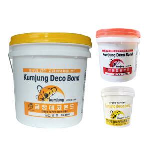 친환경 데코타일본드 수성 바닥 PVC 접착제 금정 데코본드 2kg,4kg,10kg