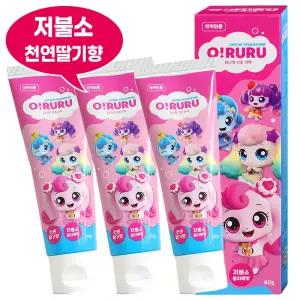 캐치티니핑 티니핑치약 x 3개 저불소치약 / 하츄핑 유치원양치세트