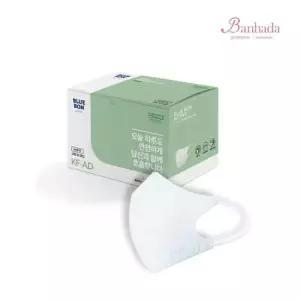 아트박스 언니에반하다 블루본 KF-AD 액티브 2D 블루 비말 차단 마스크 50매 1BOX