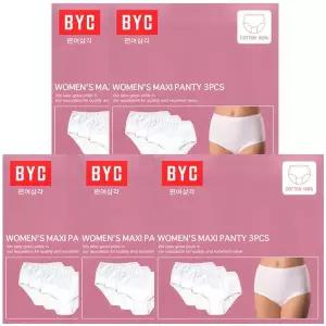 [BYC]특대백색면편여삼각팬티3매입5상자총15매입BYT7530_P082145528