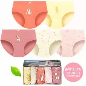 [제이투와이]엠알키즈 오리 여아 삼각 5매입 아동팬티 아동 유아 초등 속옷