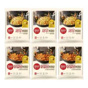 CJ제일제당 햇반 새우볶음밥420g x3개 + 닭갈비볶음밥 440g x3개