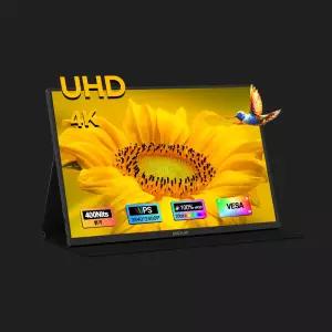 제우스랩 휴대용 고화질 4K UHD 모니터 Z16K 포터블 모니터 40.6cm(16인치) 슬림베젤 스마트폰 게임기 연결