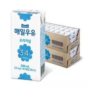 [롯데백화점]매일유업 매일우유 멸균 오리지널 200ml 48팩