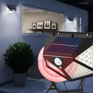 IP65 태양광충전 3모드 모션센서 100LED 벽부등