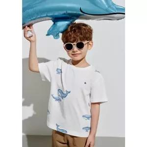 [갤러리아] 빈(BEEN) BA27TS08WT 화이트 전판 고래 프린트 반소매티셔츠