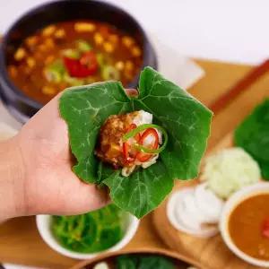 [맛딜]당일수확 신선한 쌈채소 호박잎 800g