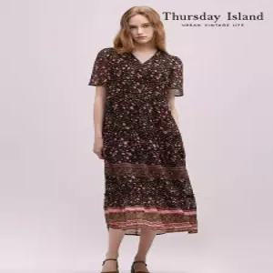 [써스데이아일랜드][Thursday Island] 보더 포인트 쉬폰 원피스(T244MOP239W)