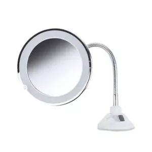LED 확대 거울 10배 플렉시블 부착형 탁상 원형 화장 탁상거울