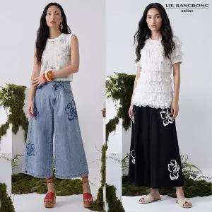 79900원 이상봉에디션 26SS 플로럴 큐롯 팬츠