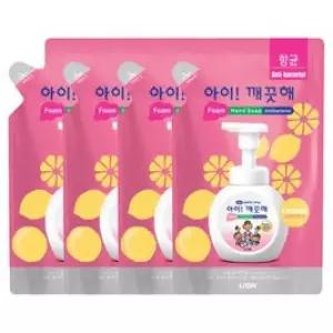 리필 핸드워시 레몬 바디케어 4개 아이깨끗해 450ml
