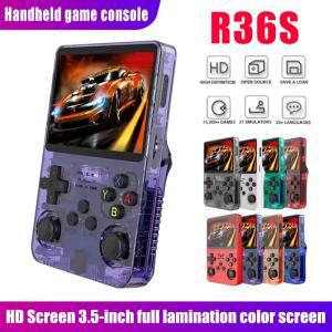 R36S 레트로 복고풍 엔틱 휴대용 게임기 - 3.5인치 IPS 화면  64GB/128GB/256GB  내장 있는 장치