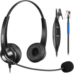 노이즈 캔슬링 마이크 및 음소거 스위치가 있는 Cisco용 Callez 전화 헤드셋 IP Phone 6941 6851 6945 7821