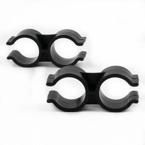 20mm PVC 이중 U 형 파이프 클램프 정원 물 튜브 지원 공동 관개 피팅 플라스틱 H 클립