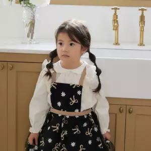 세맘스 루미 망사 프릴 앞치마+두건세트