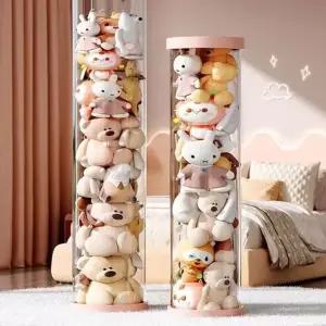 장난감정리함 인형 장난감 보관 원통형 수납 정리함