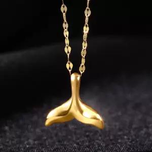 골드팡 18k 통통고래꼬리 펜던트