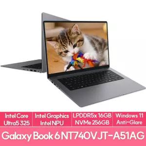 삼성전자 갤럭시북6 NT740VJT-A51AG Ultra5 325 16GB 256G WIN11 14인치 가벼운 사무용 업무용 AI 노트북 EU