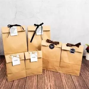 크라프트 종이 봉투 친환경 선물 포장 크래프트 종이 봉투 환경 핸드메이드 베이커리 답례품 디저트 기념품