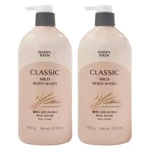 해피바스 정말 순한 바디워시 베이비파우더향 900g 2개