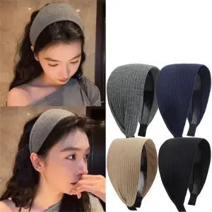 반다나 골지 와이드 헤어 머리 띠