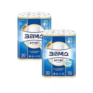 [크리넥스] 크리넥스 울트라클린 27m 30롤 x 2팩 3겹 화장지