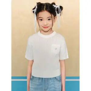 폴햄 KIDS 여아) 케이블 포켓 반팔 니트_PKF2ER2010