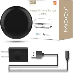 MOES WiFi 스마트 IR 리모컨 홈 적외선 범용 블래스터 모든 제어 AC TV DVD CD AUD SAT 등용 Alexa 및