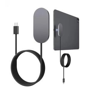 28W 알루미늄 마그네틱 무선 충전기 아이패드 호환 프로/에어 고속 5.58ft USB C 케이블 포함 스마트