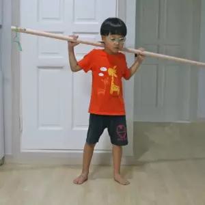 국산 편백나무 스트레칭봉 대(150cm) 봉운동 봉체조