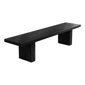 엔틱 의자 블랙 대기 원목 100x35x45cm 카페 클래식 목재 블랙 벤치