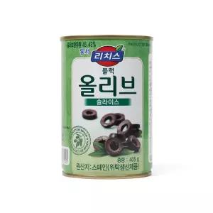 올리브 스페인산 405g 리치스 블랙올리브 블랙 토핑 파스타