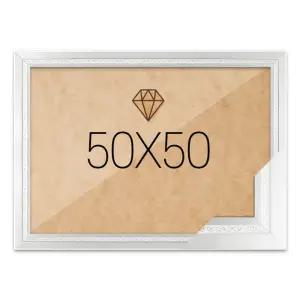 보석십자수액자 50x50 고급형 그레이스 실버