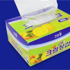 국산 일회용 비닐장갑 중 400매 크린위생장갑