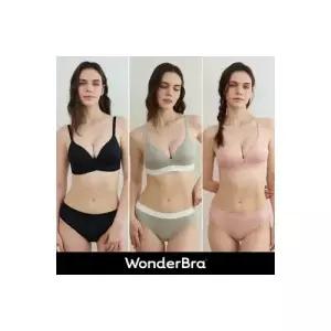 볼륨스포츠 아웃밴드 브라팬티 6종 멜란지그레이핑크블랙 WBW6O010204_T