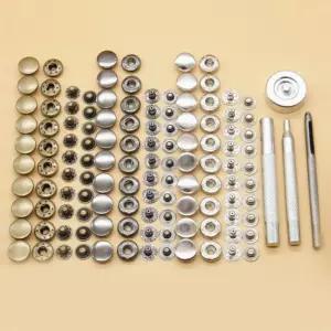홈소잉 스프링도트 단추 3컬러 30세트(기구포함) 수예 수선 원형 DIY 공예용 부재료