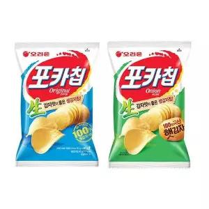 [하프클럽/셀러허브 식품]스낵 오리온 포카칩 어니언5개+오리지널5개 66g 10개