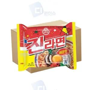 봉지면 오뚜기 진라면매운맛 40봉 봉지라면 진한국물 120g
